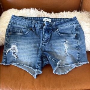 O'Neill Blue Distressed Jean Shorts